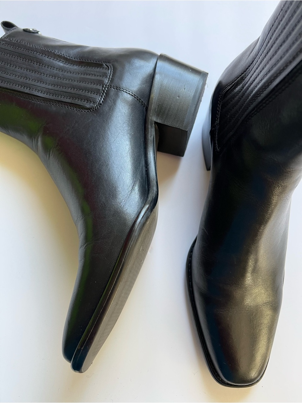 Sam Edelman Black Leather Chelsea Ankle Boots